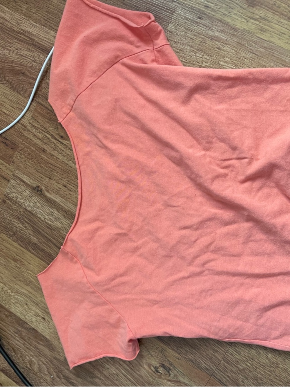 Brandy Melville Coral Scoop Neck Tee